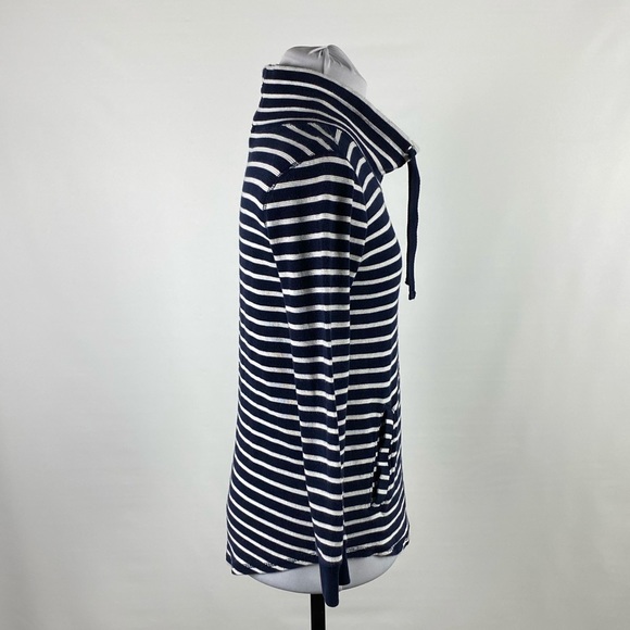 J Crew Factory Striped Funnel Neck Top - Picture 4 of 6